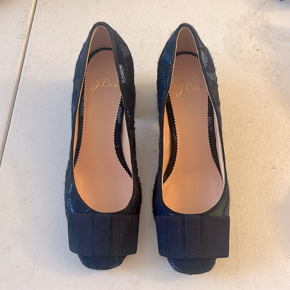 J. Crew block heel, size 7